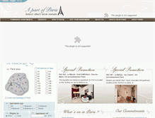 Tablet Screenshot of apartofparis.com